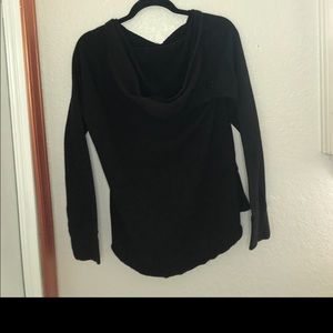 Woman’s pure black cotton hoodie. Small